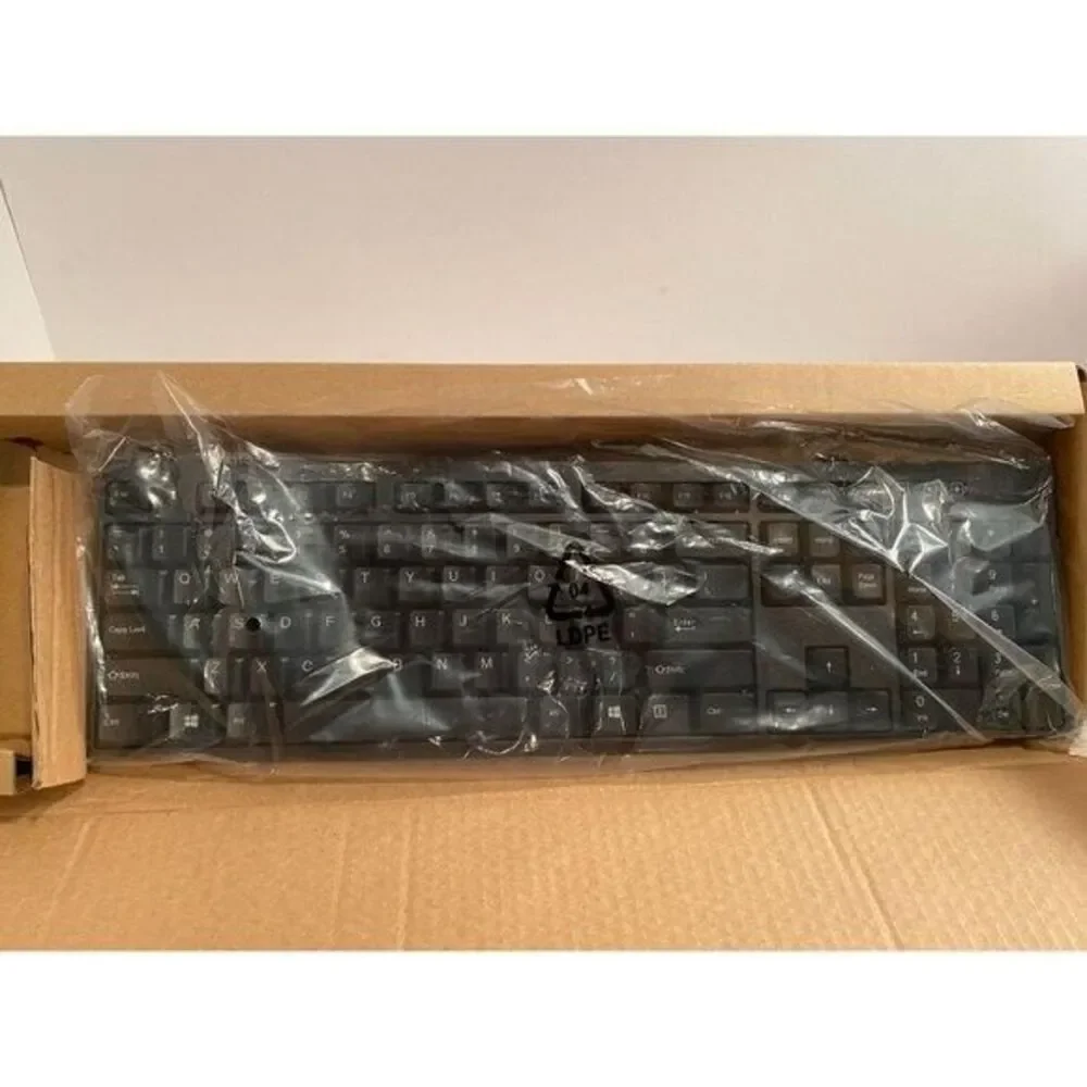 USB Wired Keyboard Unbranded Black Wrapped Traditional Basic Computer Supply NEW